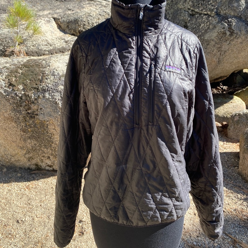 Patagonia Women’s Nano Puff Insulated Pullover Quilted Jacket. Black; Size M
